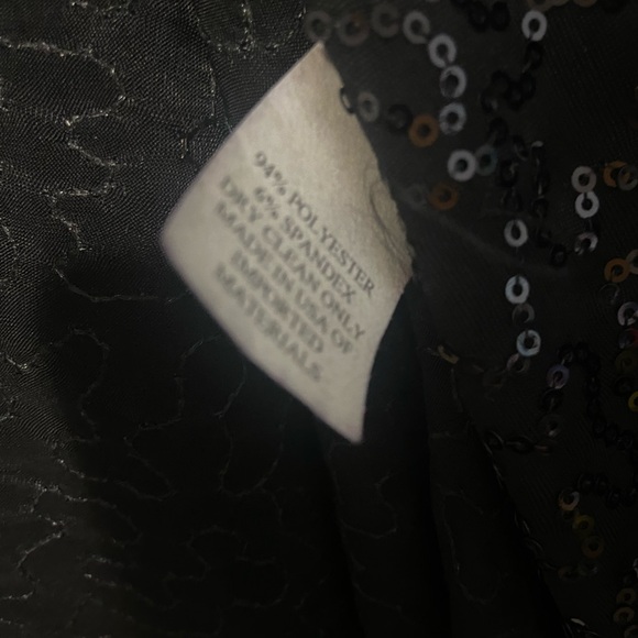 Caroline rose black sequin blouse cardigan set 1X - Picture 7 of 11